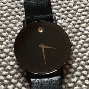 Black Movado Museum Collection Watch⚫️